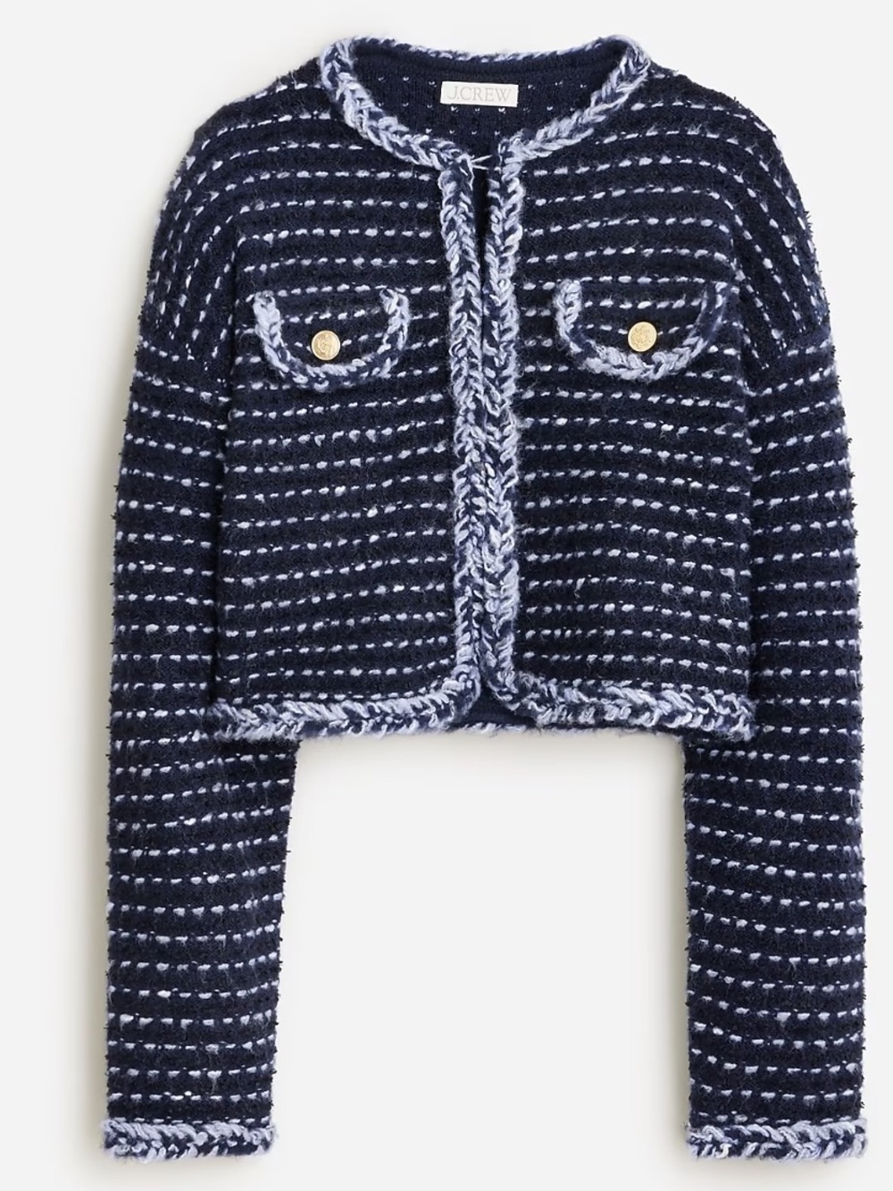 NWT J.Crew Cropped Lady Jacket in Marled Yarn